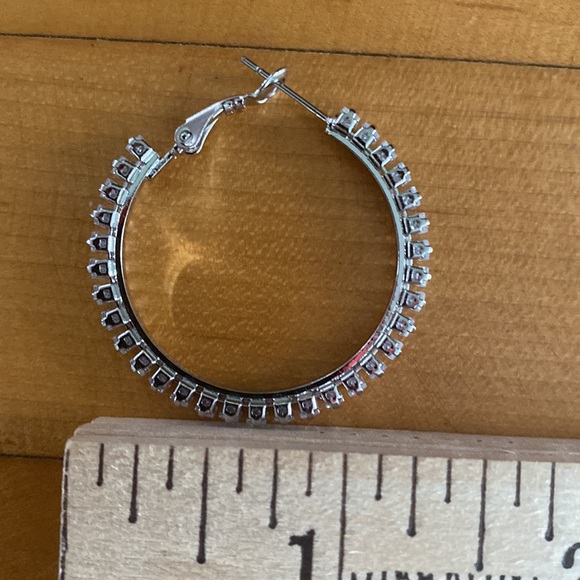 Christian Siriano Cubic Zirconia 1-1/4" Hoop Earrings - Picture 12 of 14